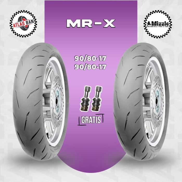 Paket Ban Racing Tubles Motor Bebek MIZZLE MR-X 90/80 - 90/80 Ring 17