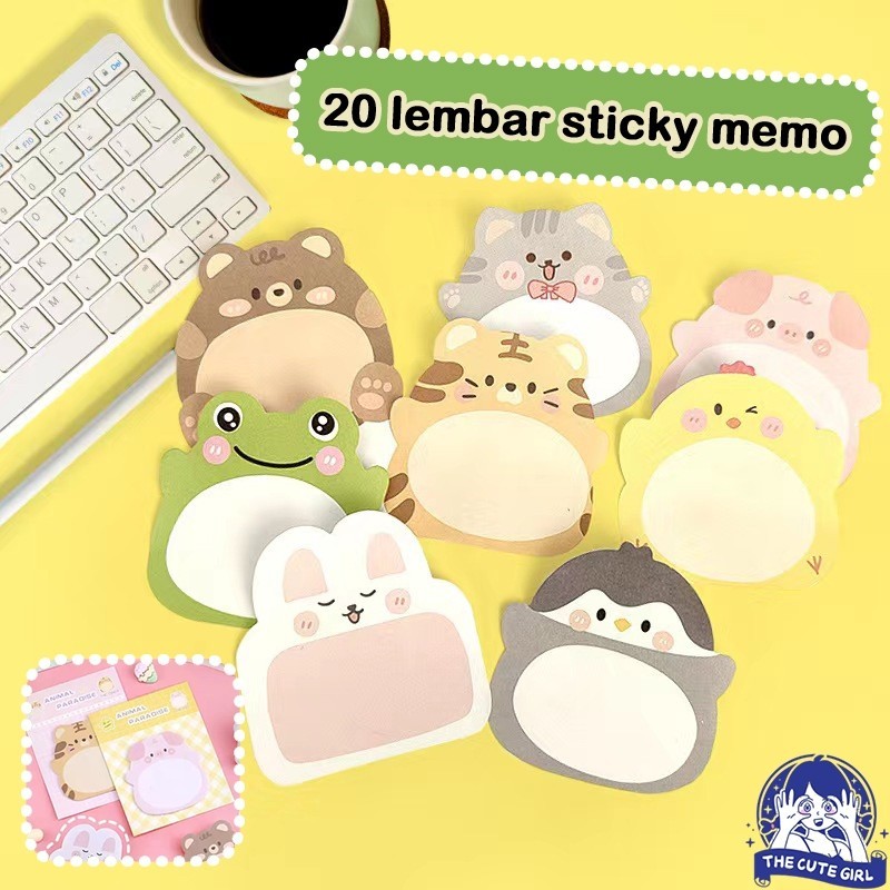 

Sticky Notes Motif HewanTempelan Kertas Catatan Memo Note Karakter Animal Mini Book Karakter Binatang Lucu-stazionario