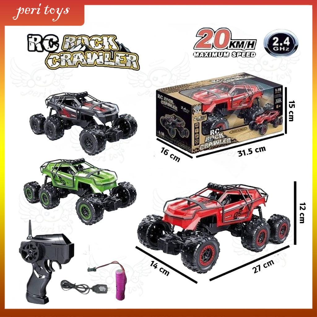Mobil Remote Kontrol RC rock crawler 6 roda 4wd 2.4GHZ/ Mobil RC