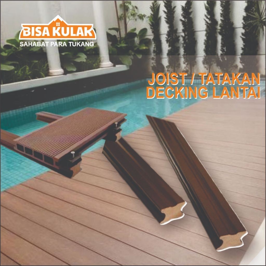 Tatakan WPC Decking Lantai | Joist WPC Decking | Aksesoris Penyangga WPC Decking Lantai