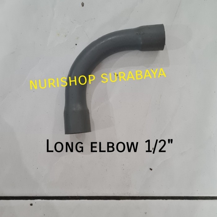 Long Elbow 1/2 / Long boch / Long bow / knee / kenie panjang pvc 1/2"