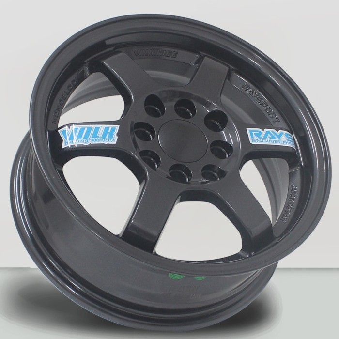 4pcs VELG Rays TE37 RING 14 lebar 5,5inci 8H 100 / 114.3  EJ-Titan  Mobil Wuling Air Ev BRIO AYLA KA