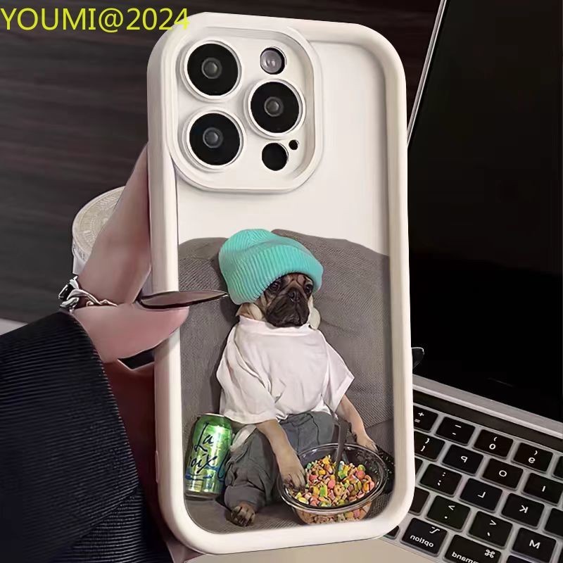New cute hat dog casing suitable for Realme C55 C51 C35 C33 C30 C2 C3 C20 C12 C25 phone case C21Y C2