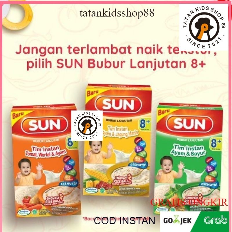 Sun Bubur Tim Instan 8+ Ayam Sayur Tomat Wortel Jagung Manis