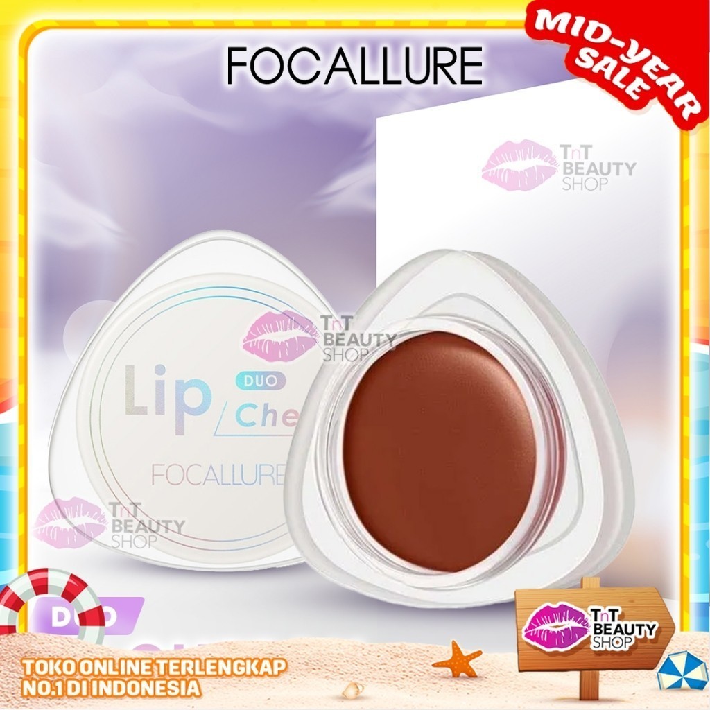 FOCALLURE Creamy Lip & Cheek Duo | Dual-use Lip Mud Lip clay & Velvet-hazy Matte Blush On - Makeup |