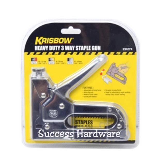 

KRISBOW MAXBUILT STAPLER GUN STAPLER TEMBAK 3 IN 1 / STAPLES-STEPLER-STAPEL