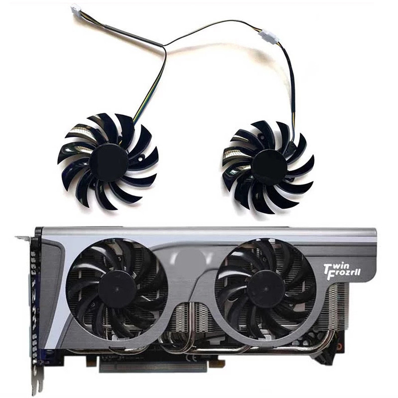 2pcs 75mm 0.35A 4pin PLD08010S12HH GTX770 GPU Cooler for MSI Geforce GTX 580/570/560/560ti/480/465/4