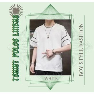 Kaos Anak  Laki Laki Remaja 12 - 17 Tahun Lineas Baju Cowok Polos Lengan pendek