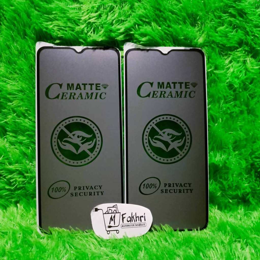 TG Tempered Glass Vivo Y17 Anti Gores Ceramic Spy Matte Privacy gelap