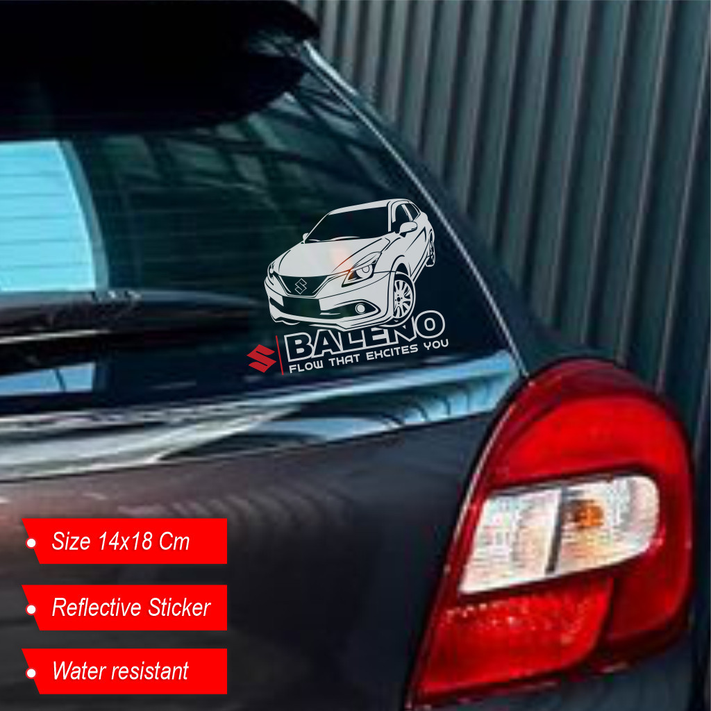 Stiker Variasi Kaca Mobil Suzuki Baleno Hatcback 2017