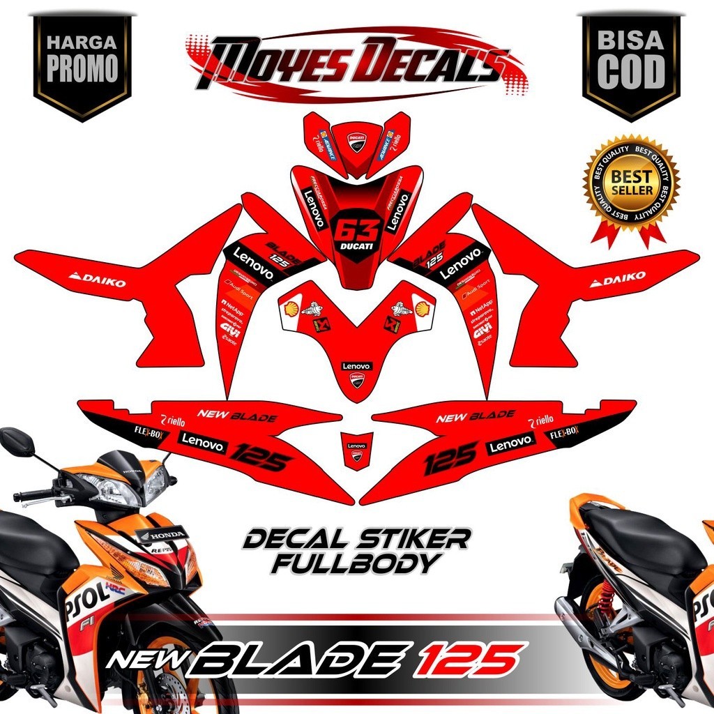 Decal Blade 125 FI New // Decal New Blade 125 // Decal Honda New Blade 125 FI Fullbody