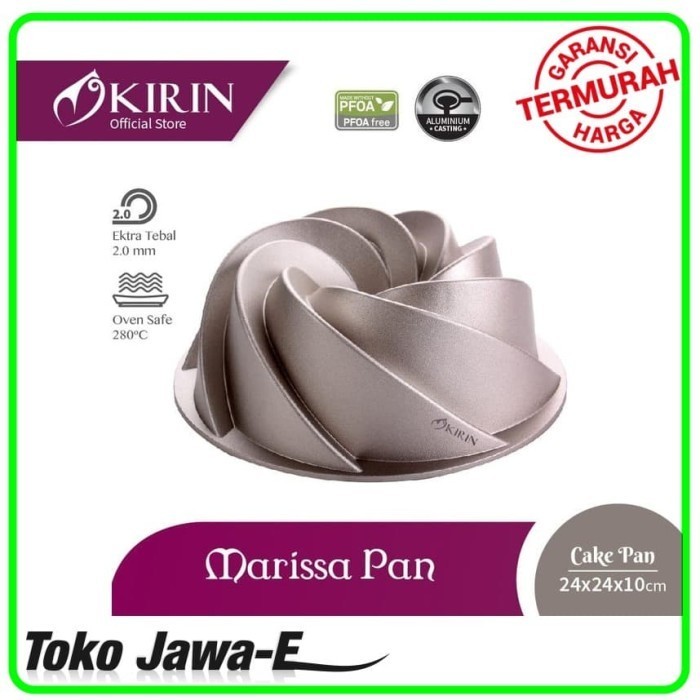 

TERJUAL KIRIN MARISSA PAN Cetakan Kue BAHAN PREMIUM ULUMUNIUM CASTING YG TEBAL