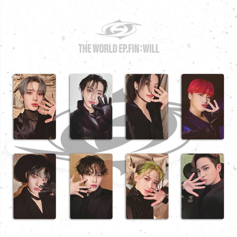 8pcs/set KPOP ATEEZ Album THE WORLD EP FIN WILL Photo Card Girl Collection Gift LOMOcard Hongjoong Y
