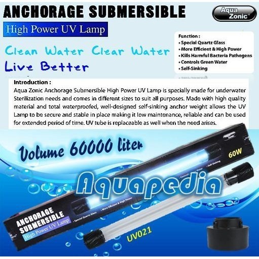 AquaZonic UV021 Lampu UV Celup 60watt Anchorage High Power UV Lamp