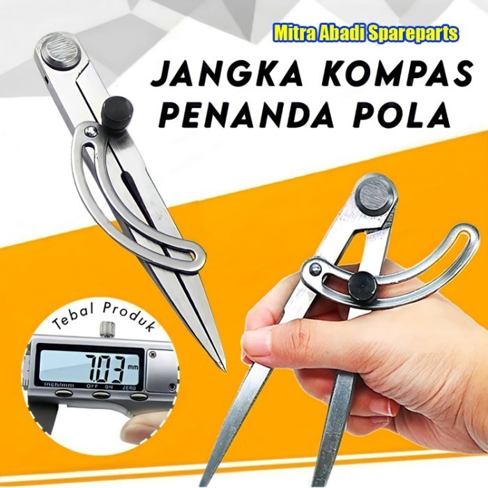 

Jangka Kompas Penanda Pola Lock Sistem Lingkaran ADJUSTABLE -ADN07