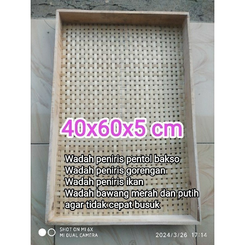 tampah kotak/ayakan bambu/tampah bambu/saringan bambu Brkh