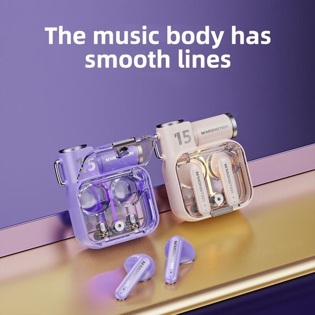 Headset Bluetooth Monster XKT15 Bluetooth Earphone TWS Headset Earbuds Headphone