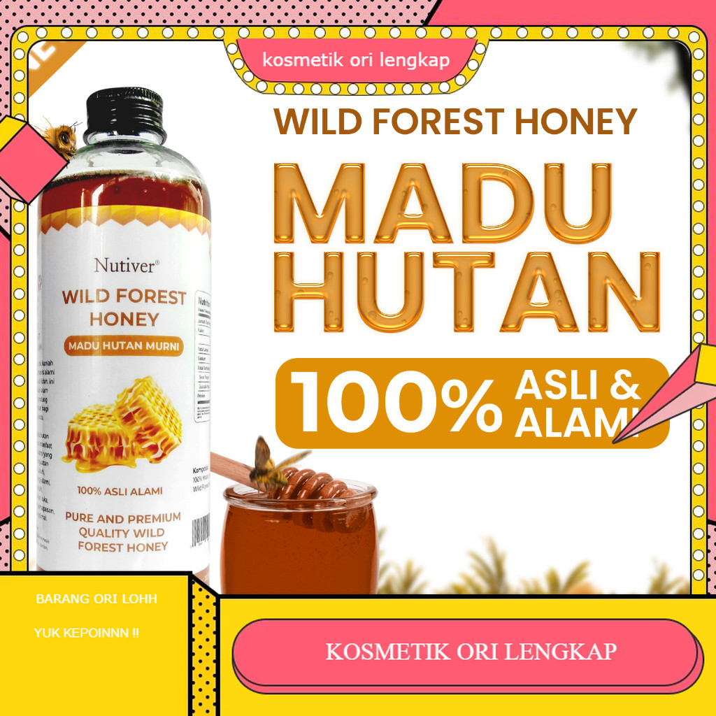 

NUTIVER | MADU HUTAN MURNI 100% | MADU HUTAN UKURAN 500ML | WILD FOREST | HONEY RAW NATURAL ASLI | MADU HUTAN | KOL