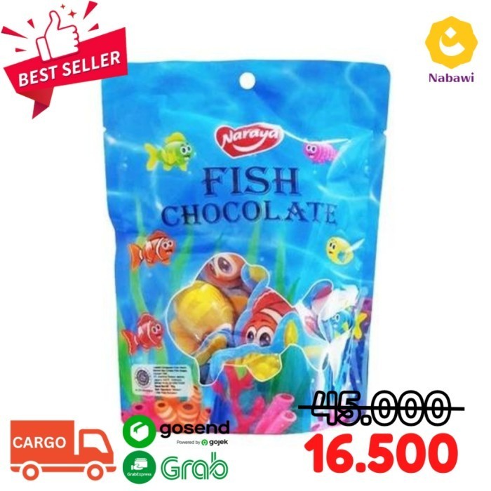 

Naraya Fish Chocolate Cokelat Susu Bentuk Ikan Oleh Oleh Import Gresik