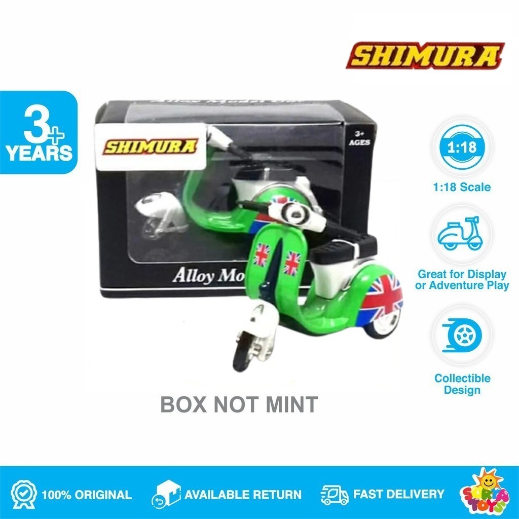 Shimura Motor Vespa Alloy Model Car JG251 Hijau
