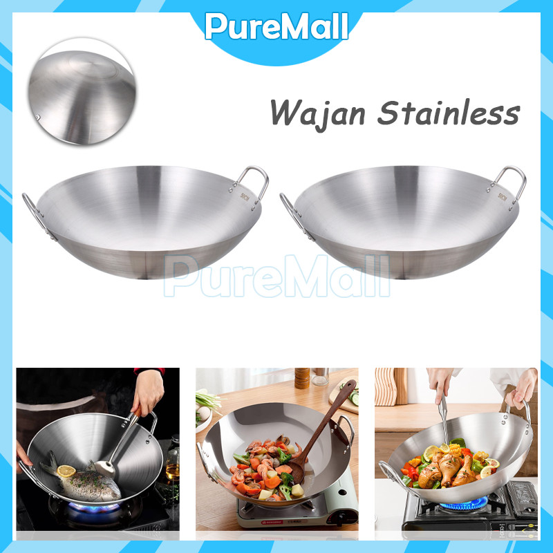 Stainless Kuali / Panci Wajan Stainless Steel / Wajan Bulat