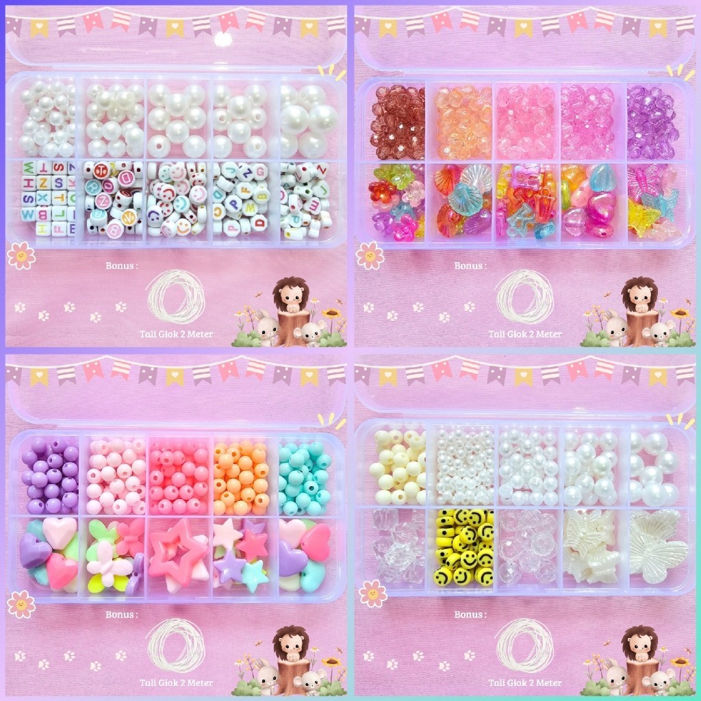 Bahan DIY / DIY Beads Kit - Manik Manik Gelang - Manik Manik Pasir (Gratis Tali Giok) - SM018 ( Mani