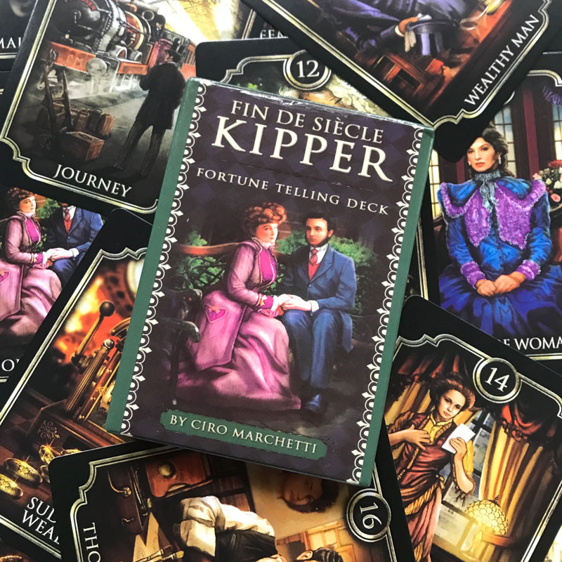 

Hot sales Fin Sieve Kipper Tarot Oracle Tarot Card Fate Divination Prophecy Card Family Party Game Tarot PDF Guide