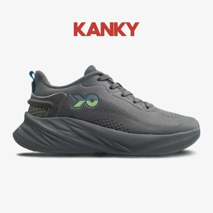 Kanky Hiro Nobunaga V2 - Sepatu Sneakers Casual Sport Sekolah Pria Dew - D. Grey, 43