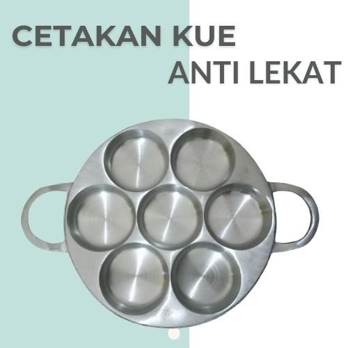 Cetakan Kue Anti Lekat 7 Lubang Kecil Mini Serbaguna Kitchenware Loyang Cetakan Kue Cimin Lumpur Bik