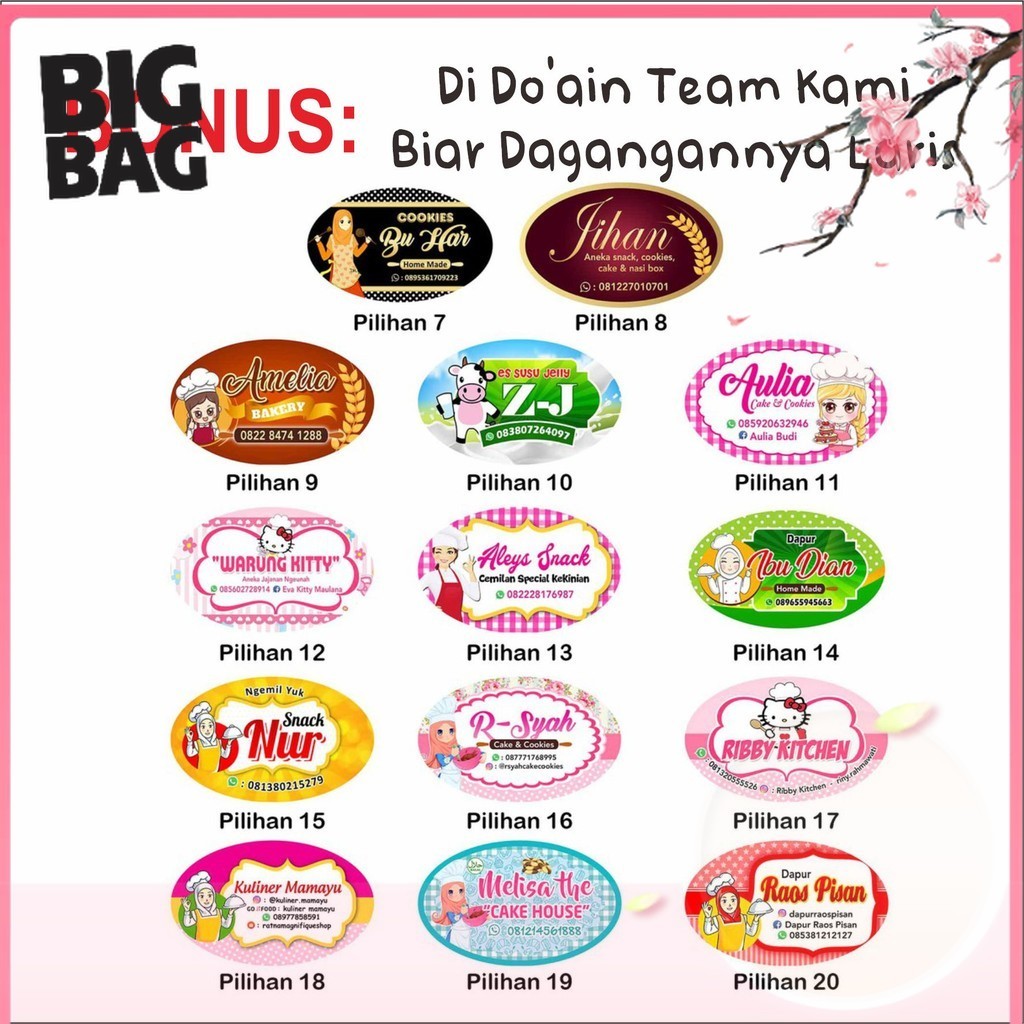 

BIGPRINT - STIKER LABEL KUE STIKER KEMASAN STIKER LABEL PRODUK STIKER TOPLES