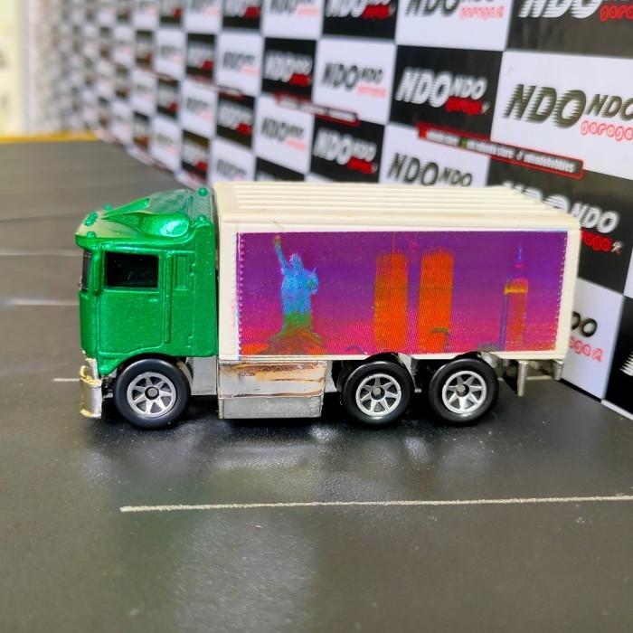 SP99 Hot Wheels Hiway Hauler Green-White 2nd Loose - 1995 Photo Finish