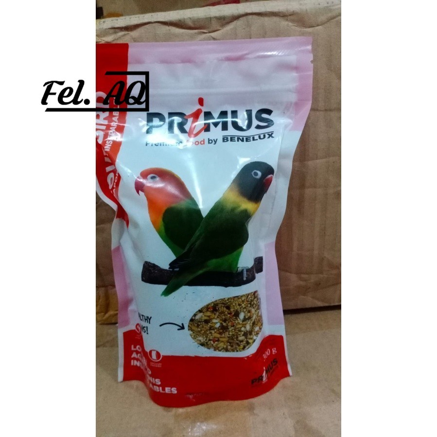 Pakan burung Lovebird Primus benelux pakan import berkualitas MURAH BERKUALITAS