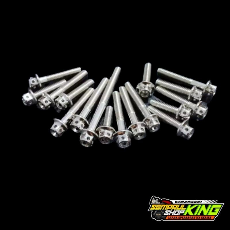 Baut bak blok rx king probolt flower sepasang kanan kiri