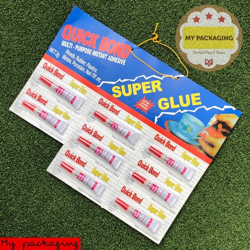 

Lem Super Glue / Power Glue QUICK BOND 3gr - mypackaging vplast bisa cod