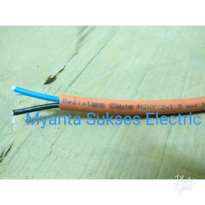 Kabel FRC 2x1,5 2x1.5 mm Metal Meteran KMI Kabelmetal Eceran Fire Resistance Cable