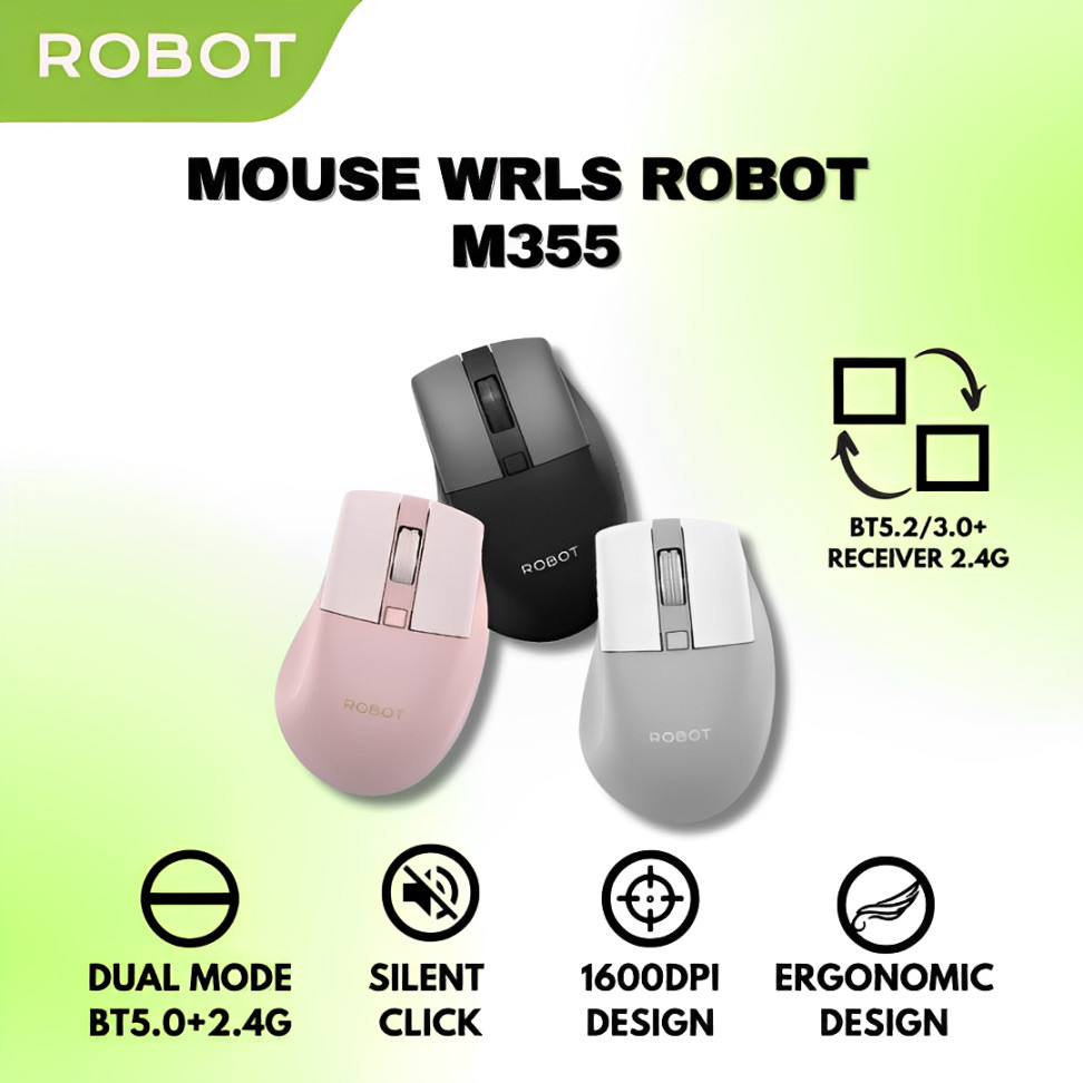 MOUSE ROBOT BLUETOOTH WIRELESS M355 | Mouse Robot Usb 2.4G  Wireless M355