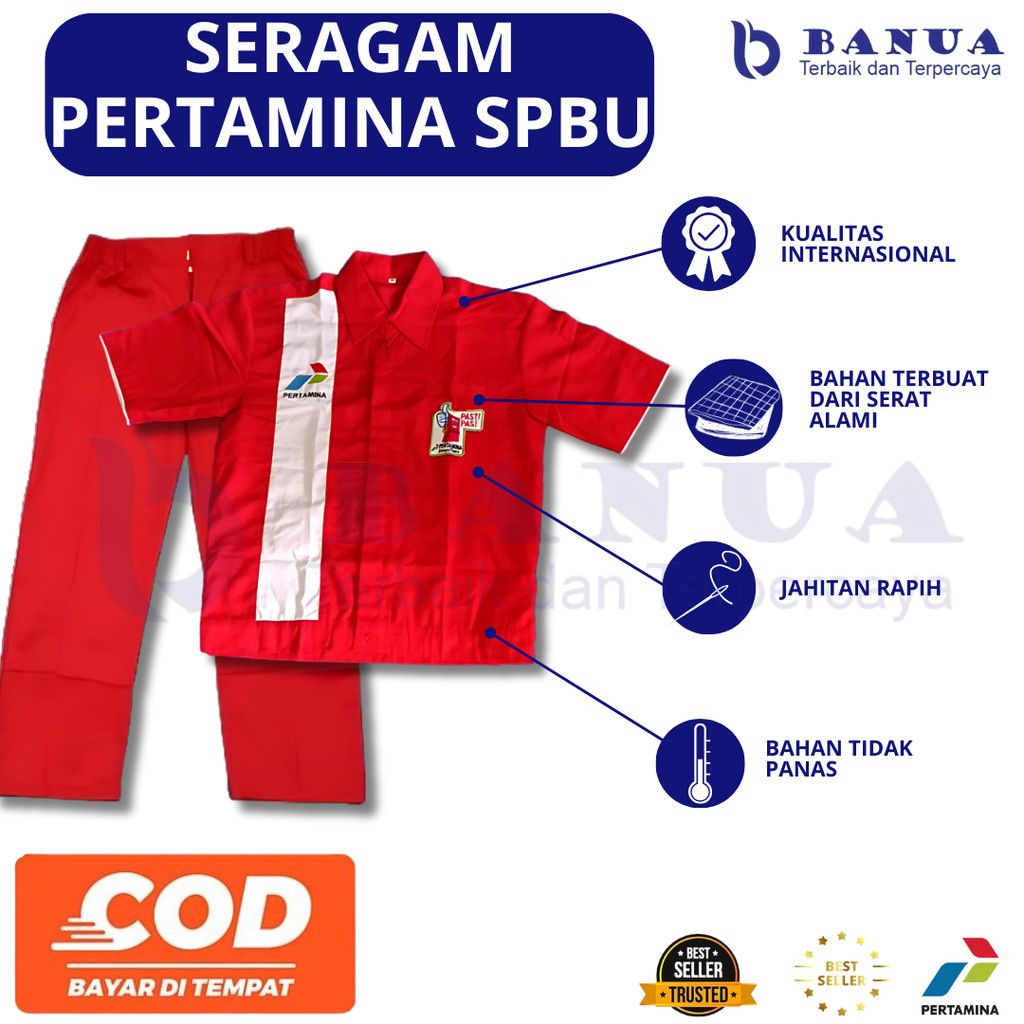 Seragam Spbu Operator | Baju Celana Spbu | Seragam Spbu Merah | Seragam Pertamina | Baju Spbu | Cela