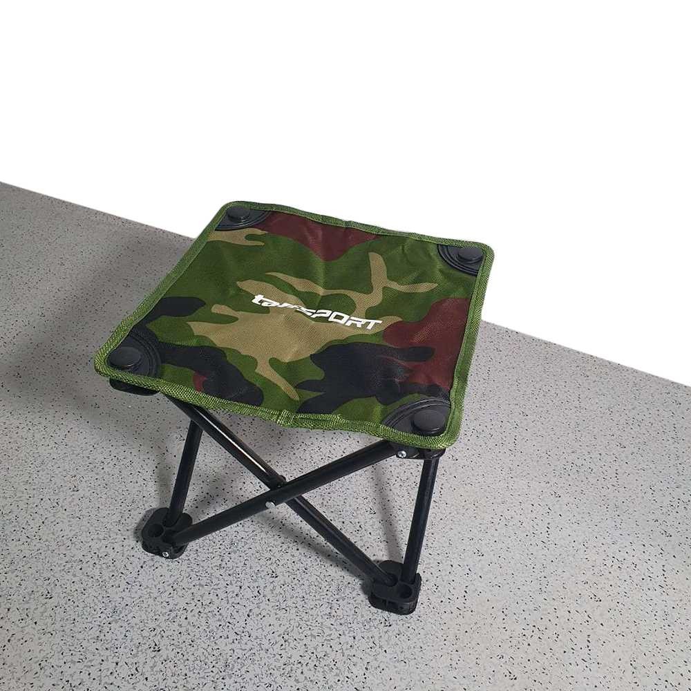 TaffSPORT Kursi Lipat Mancing Kotak Desain Army - ZDY01 | Perlengkapan Outdoor Camping Tenda Hiking 