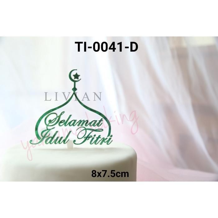 

lv GR-TI-0041 Cake topper hiasan kue tulisan selamat idul fitri lebaran - Ti-0041-B EMAS