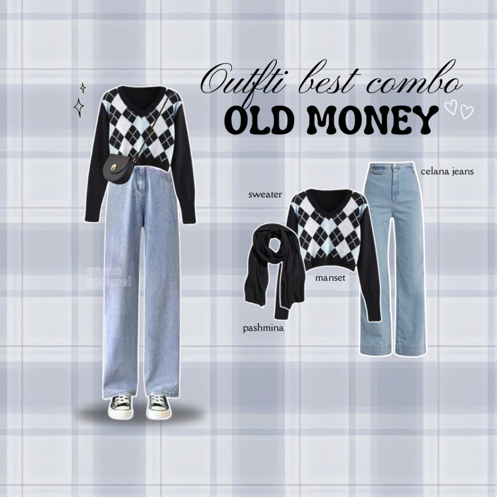 dreamy Setelan OOTD OLD MONEY Hijab Casual Set Korean Wanita Outfit Pinteres Outfit OOTD Hangout Set