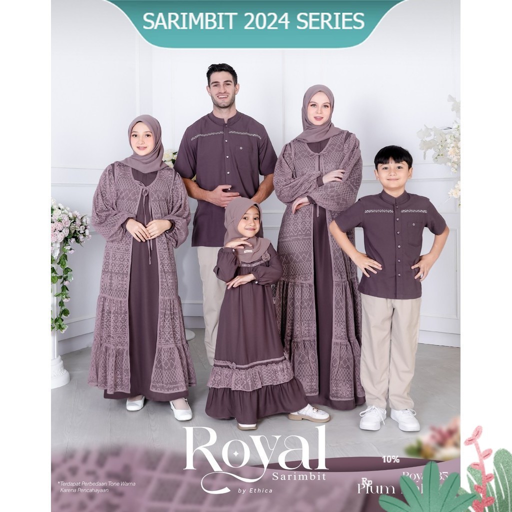 Ethica Sarimbit Royal 35 Plum Malaga Gamis Kagumi 324 Kagumi Kids 171 Koko Kahfi 326 Kahfi Kids 232 