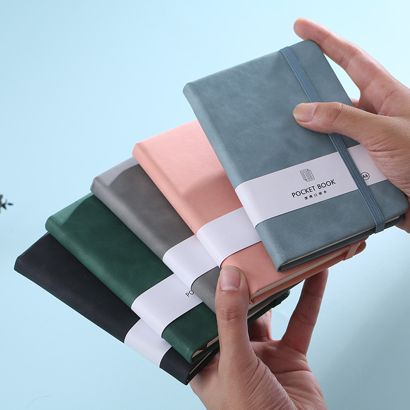 

Portable Notebook A6 Mini Leather Travel Diary Book Business Office Work Notepad Student Writing Stationery 80gms 2023/2024