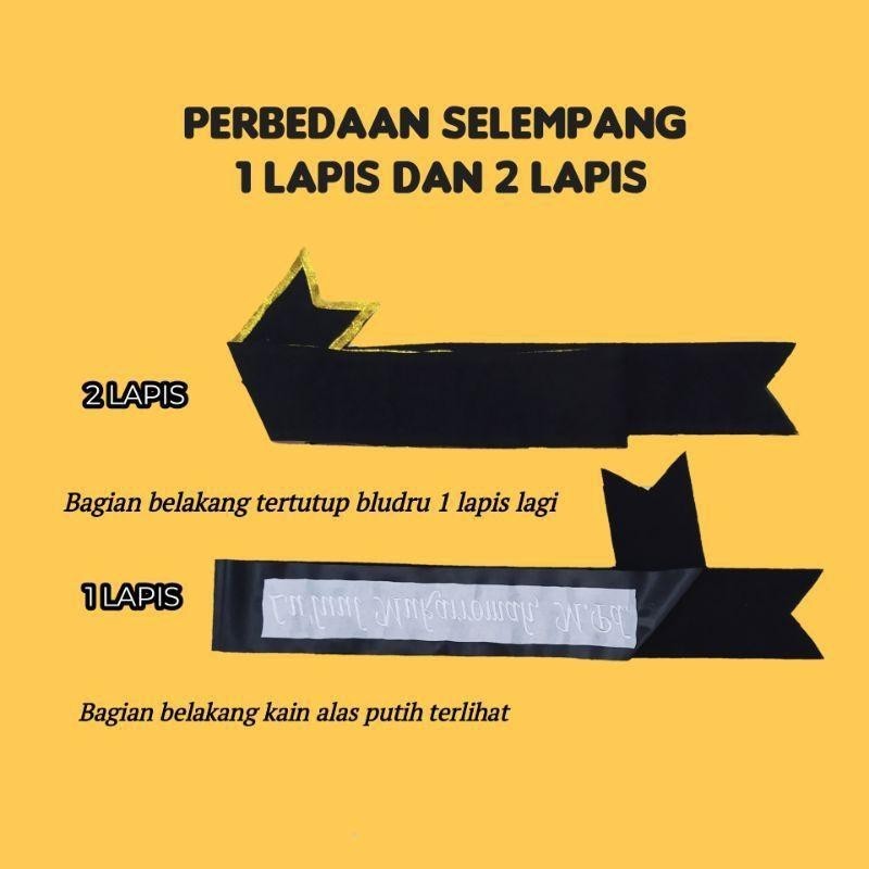 TAMBAH KAIN BLUDRU DUA LAPIS [ Belum termasuk harga selempang ] selempang wisuda bludru selempang wi