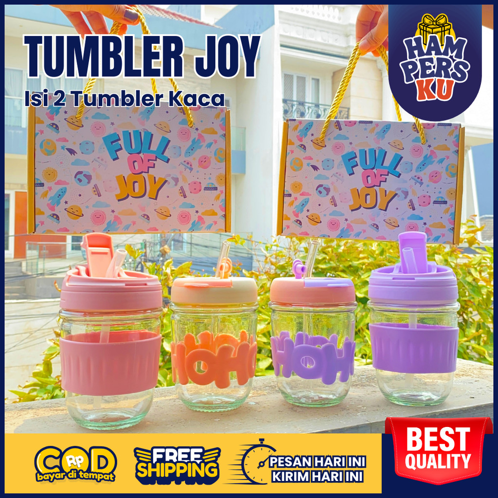 Souvenir Tumbler Kaca Hampers Gelas Minum Lucu Korea Aesthetic Tumblr Hadiah Ulang Tahun Anak Lahira