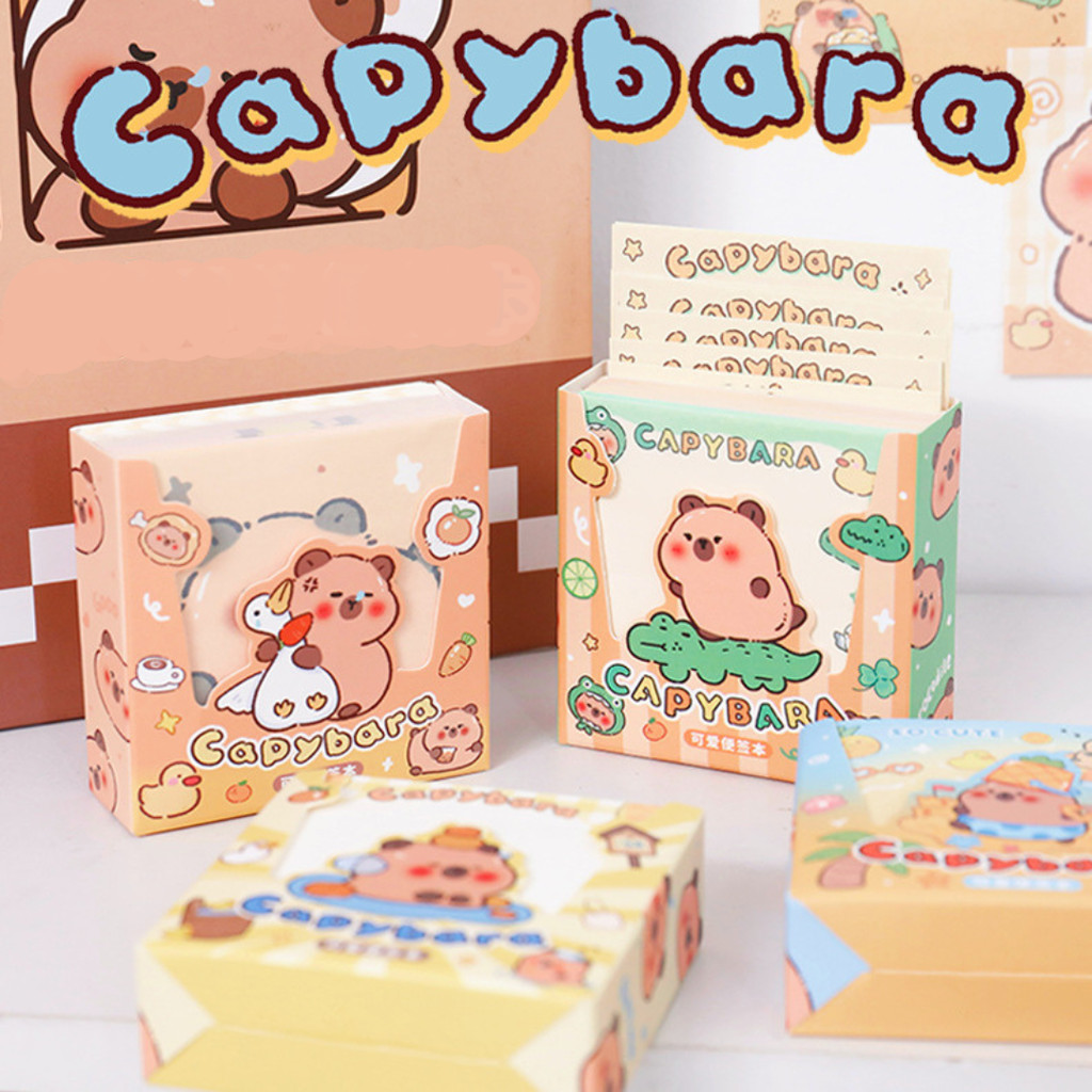 

[HARU] 200pcs Capybara Series Sticky Note Memopad Notepaper Kertas Memo