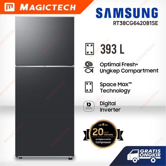 KULKAS 2 PINTU SAMSUNG RT38CG6420B1SE Ungkep Compartment 393L - RT38