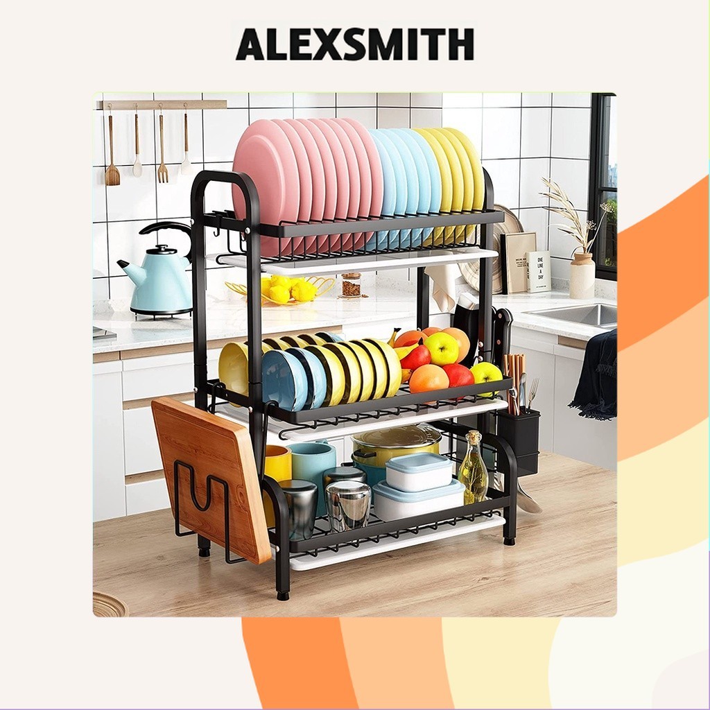 Goto Evelyn Rak Pengering Cuci Piring Dapur Susun Wastafel Serbaguna