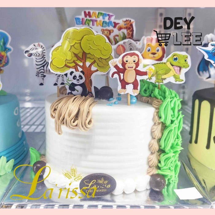 

LARISSA Kue Ulang Tahun ZOO Bulat 15cm Birthday Cake Bandung