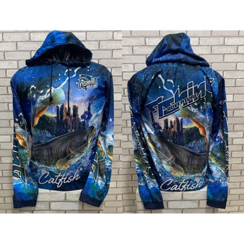 KAOS JAKET MANCING PRIA WARNA BIRU LENGAN PANJANG