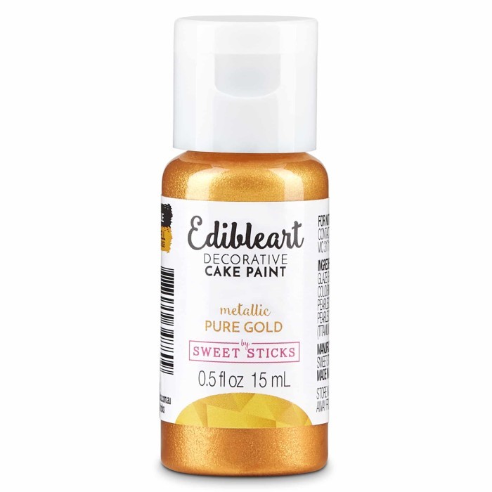 

Pure Gold Edible Art Paint Sweet Sticks Cake Kue Pewarna 15 ml